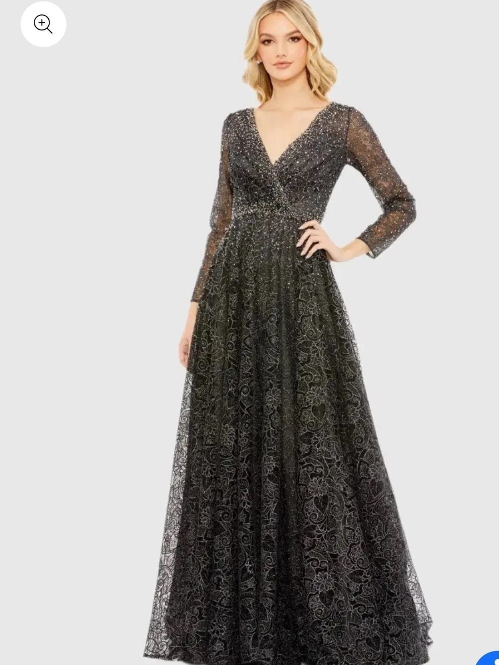 Mac Duggal

Gray Embellished Illusion Long Sleeve V Neck Gown
Regular price$798